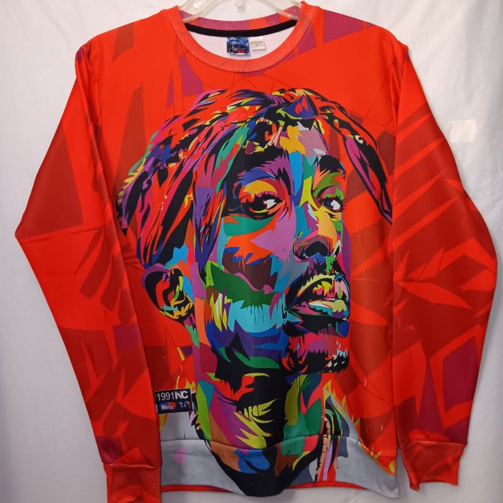 TUPAC SHAKUR GRAPHIC CREW NECK SWEATSHIRT - Picture 10 of 11